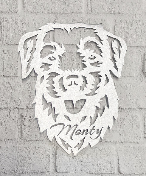 Border Terrier Personalised Metal Art